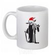 Ceramic mug Christmas Yoda White фото