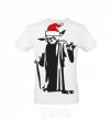 Men's T-Shirt Christmas Yoda White фото