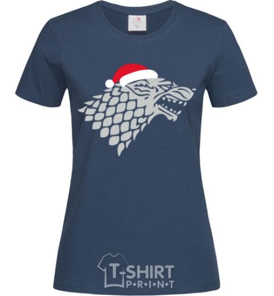 Women's T-shirt Christmas game of thrones navy-blue фото