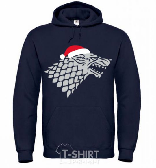 Men`s hoodie Christmas game of thrones navy-blue фото