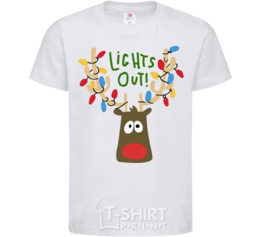 Детская футболка Lights out Белый фото