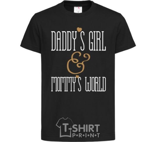 Детская футболка Daddy's girl mommy's world Черный фото