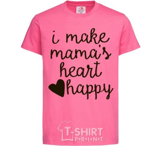 Kids T-shirt I make mamas heart happy heliconia фото