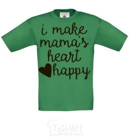 Kids T-shirt I make mamas heart happy orchid-green фото