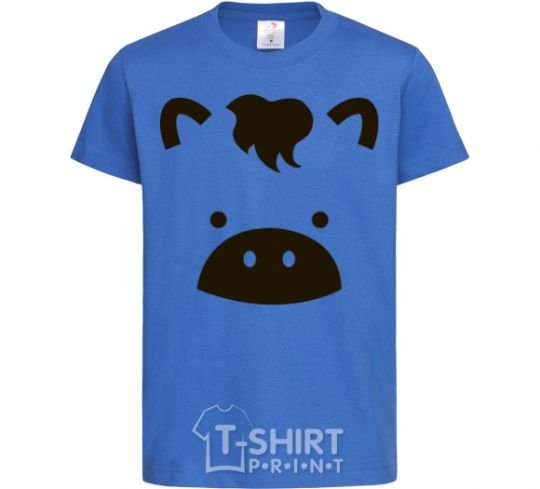 Kids T-shirt Cow royal-blue фото