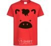 Kids T-shirt Cow red фото