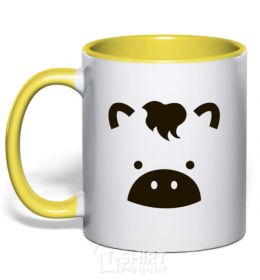 Mug with a colored handle