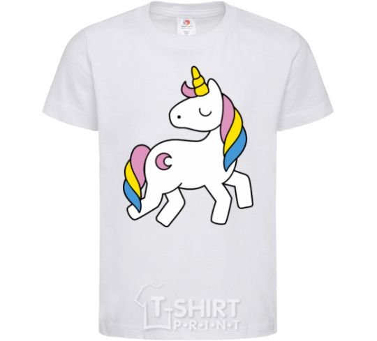 Kids T-shirt Unicorn White фото