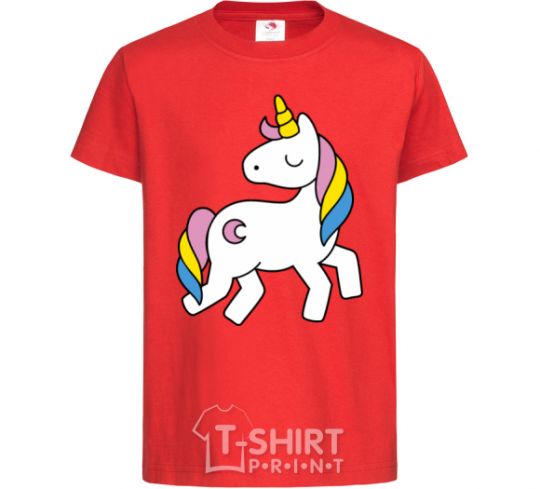 Kids T-shirt Unicorn red фото