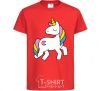 Kids T-shirt Unicorn red фото