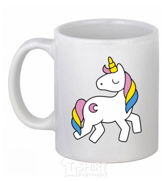 Ceramic mug Unicorn White фото