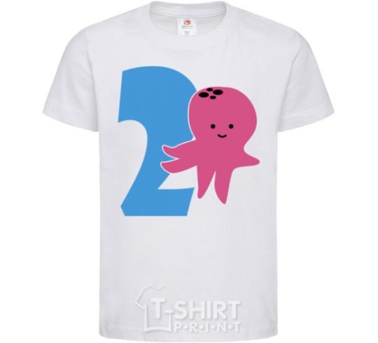 Kids T-shirt 2 year old jellyfish White фото