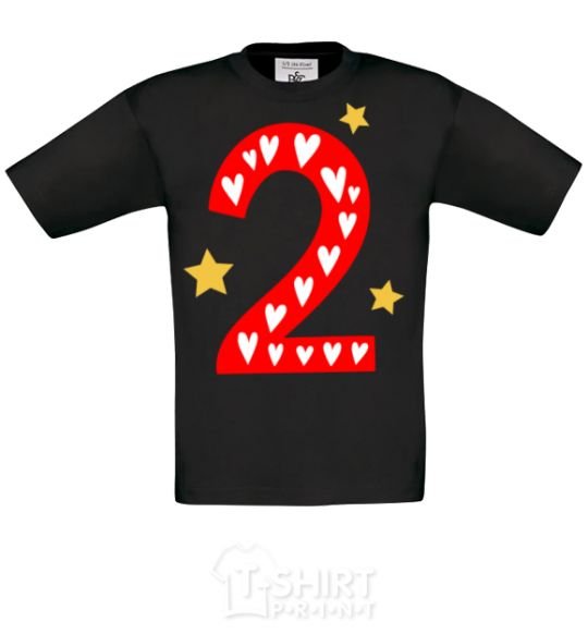 Kids T-shirt 2 года сердечко black фото