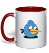 Mug with a colored handle Angry bird blue bird red фото