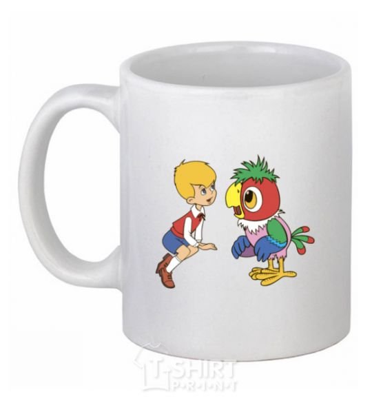 Ceramic mug Kesha the parrot White фото