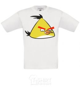 Kids T-shirt Angry Yellow White фото