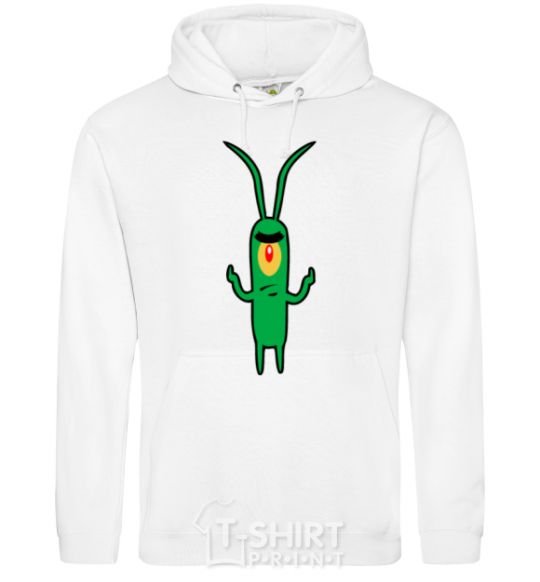 Men`s hoodie Plankton White фото