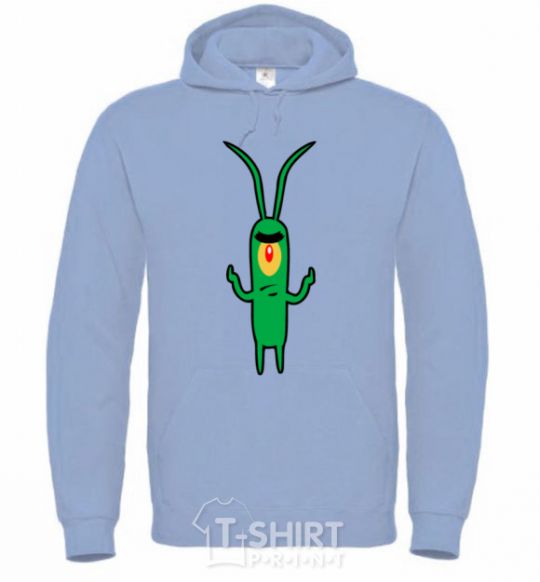 Men`s hoodie Plankton sky-blue фото