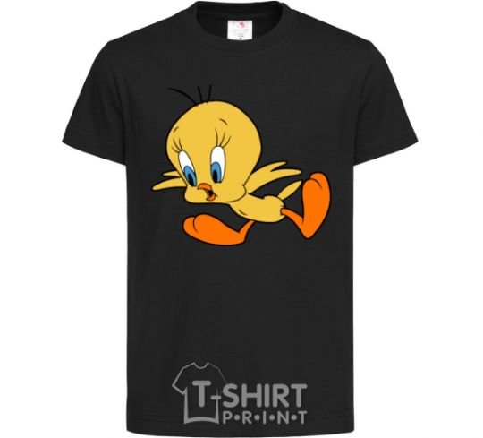 Kids T-shirt Shocked Tweety black фото