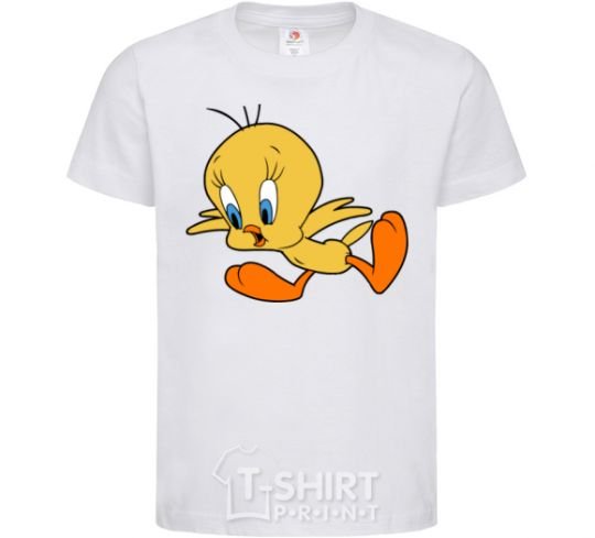 Kids T-shirt Shocked Tweety White фото