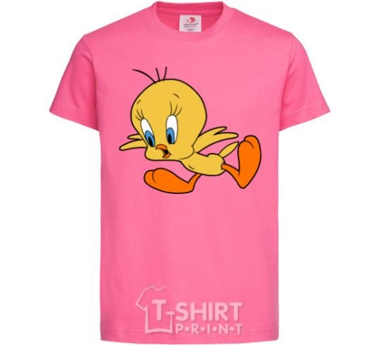 Детская футболка Shocked Tweety Ярко-розовый фото