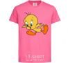 Детская футболка Shocked Tweety Ярко-розовый фото