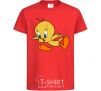 Kids T-shirt Shocked Tweety red фото