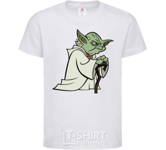 Kids T-shirt Yoda jedi White фото