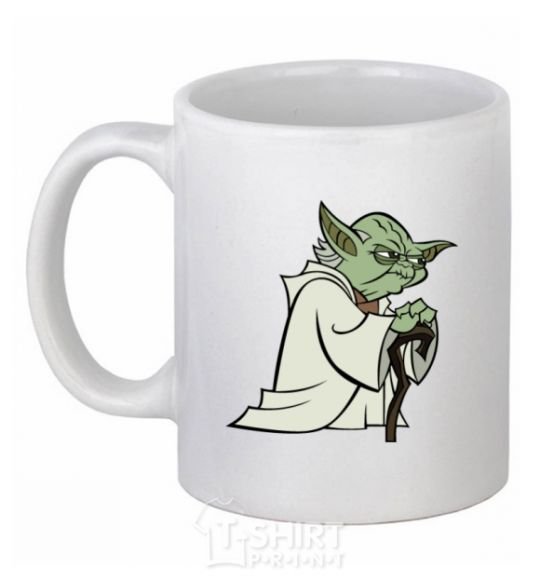 Ceramic mug Yoda jedi White фото