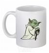 Чашка керамическая Yoda jedi Белый фото