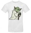 Мужская футболка Yoda jedi Белый фото