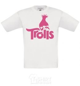 Kids T-shirt Trolls White фото