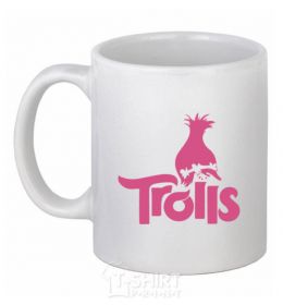 Ceramic mug Trolls White фото