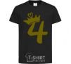 Kids T-shirt 4 crown black фото