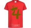 Kids T-shirt 4 crown red фото