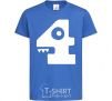 Детская футболка Four цифра 4 Ярко-синий фото