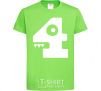 Kids T-shirt Four number 4 orchid-green фото