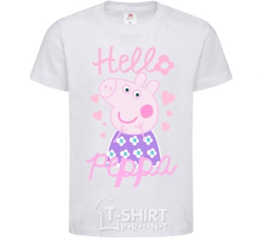 Детская футболка Hello Peppa Белый фото