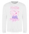 Sweatshirt Hello Peppa White фото