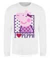 Sweatshirt I love Peppa White фото
