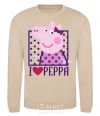 Sweatshirt I love Peppa sand фото