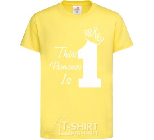 Детская футболка This princess is one Лимонный фото