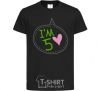 Kids T-shirt I am five black фото