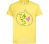 Kids T-shirt I am five cornsilk фото