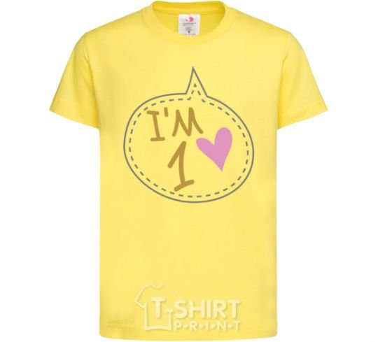 Детская футболка I am 1 Лимонный фото