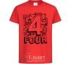 Детская футболка 4 - Four Красный фото