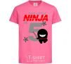 Детская футболка This little ninja is 5 Ярко-розовый фото