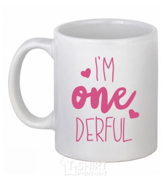 Ceramic mug I am ONEderful White фото