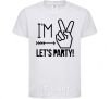 Kids T-shirt I am two let's party White фото