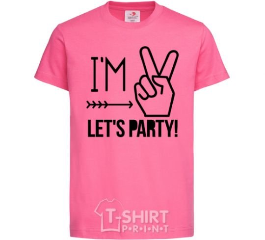 Kids T-shirt I am two let's party heliconia фото